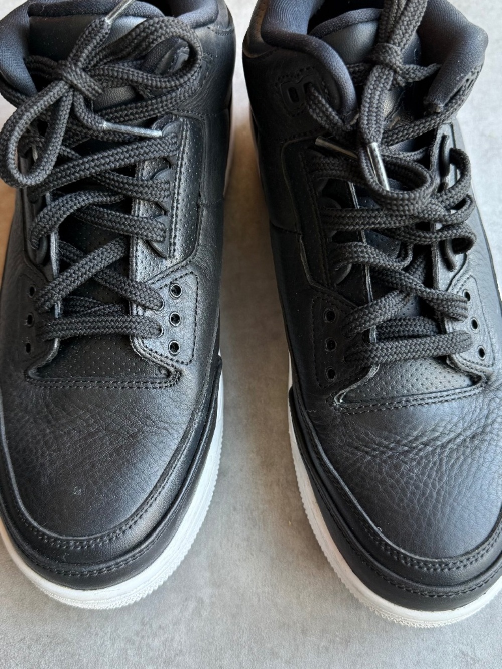 Nike Air Jordan 3 Retro, black premium, white, US men's 9